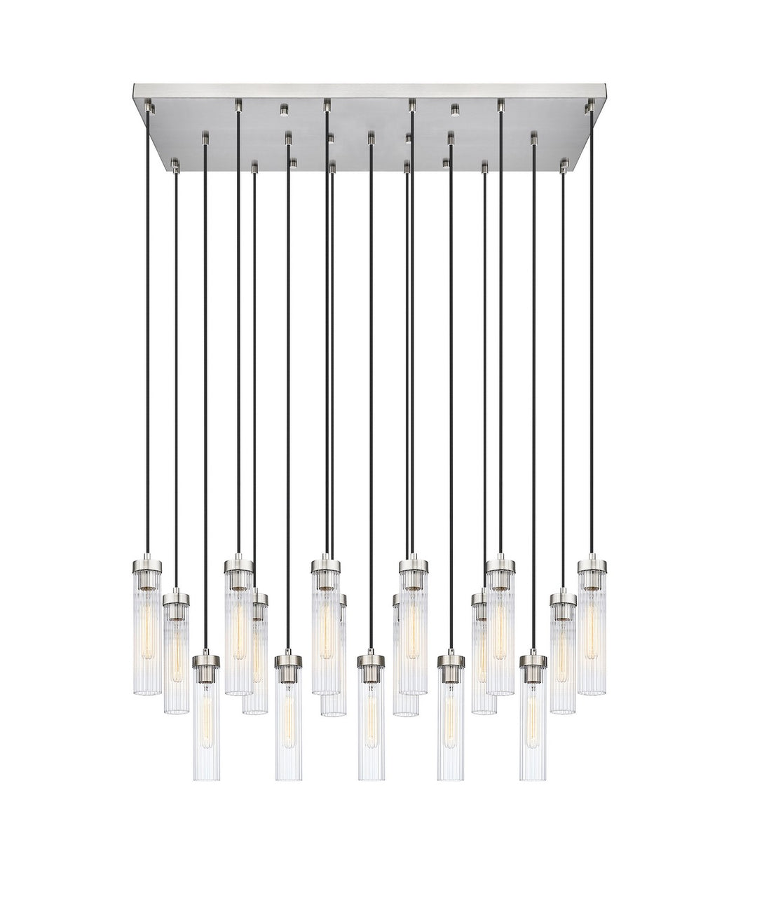 Beau 17 Light Linear Chandelier in Brushed Nickel - available from The Lighting Shoppe, trusted by Canadian homeowners