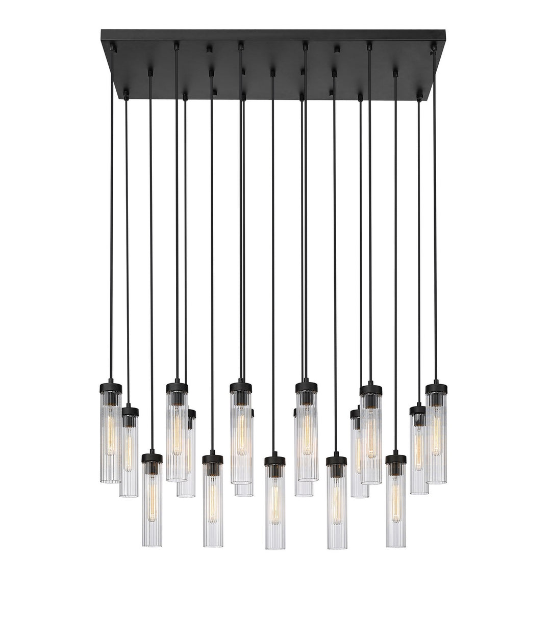 Beau 17 Light Linear Chandelier in Matte Black - available from The Lighting Shoppe, trusted by Canadian homeowners