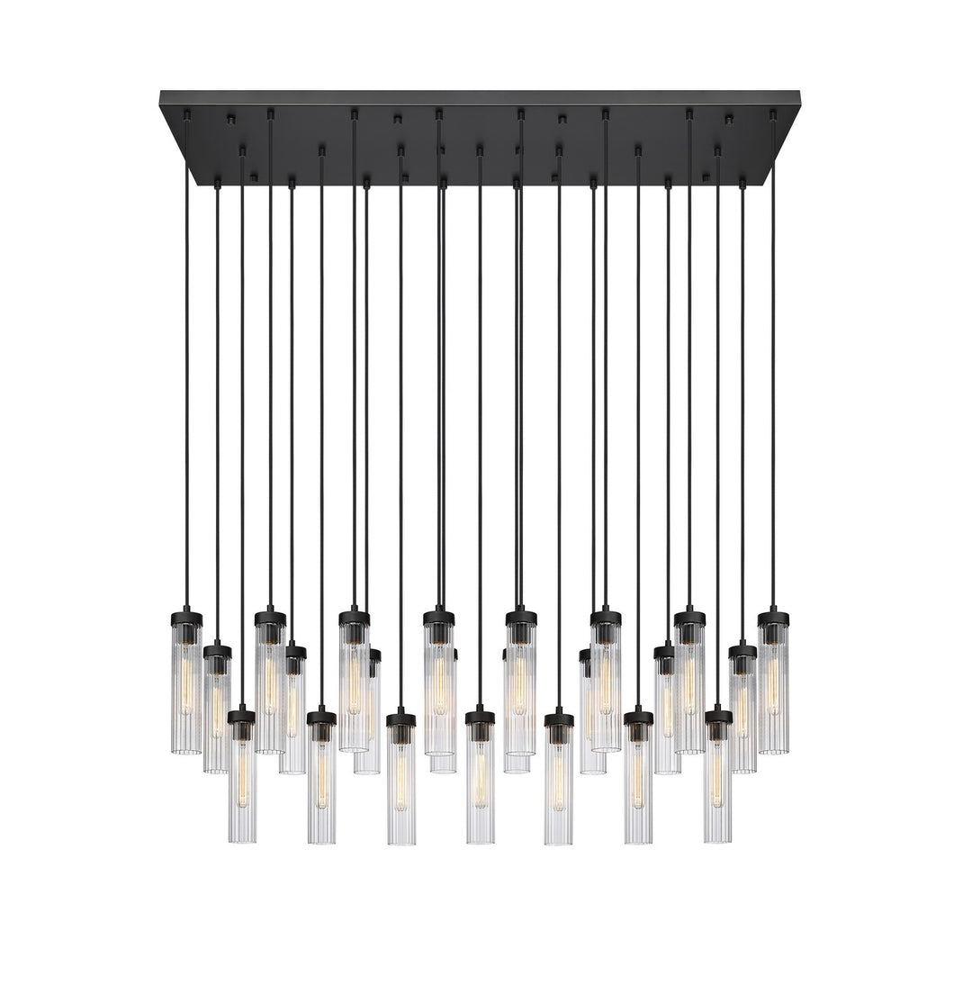 Beau 23 Light Linear Chandelier in Matte Black - available from The Lighting Shoppe, trusted by Canadian homeowners