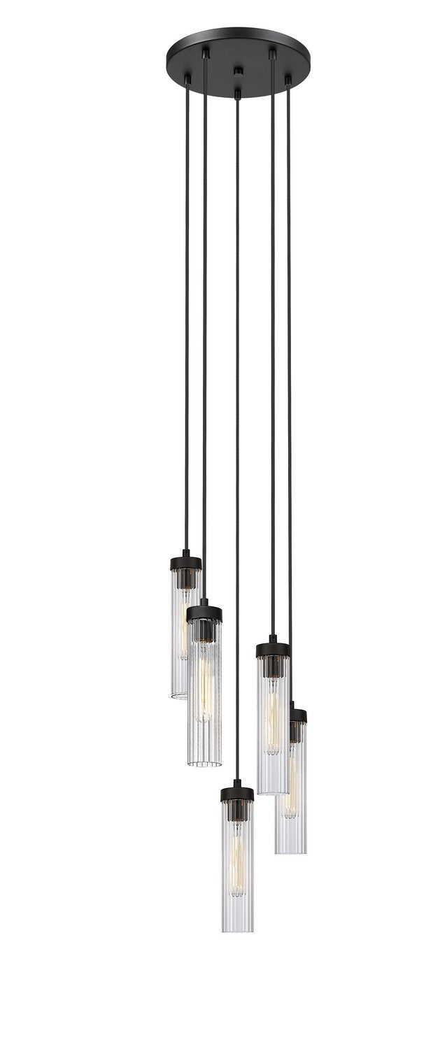 Beau Five Light Chandelier in Matte Black - available from The Lighting Shoppe, trusted by Canadian homeowners