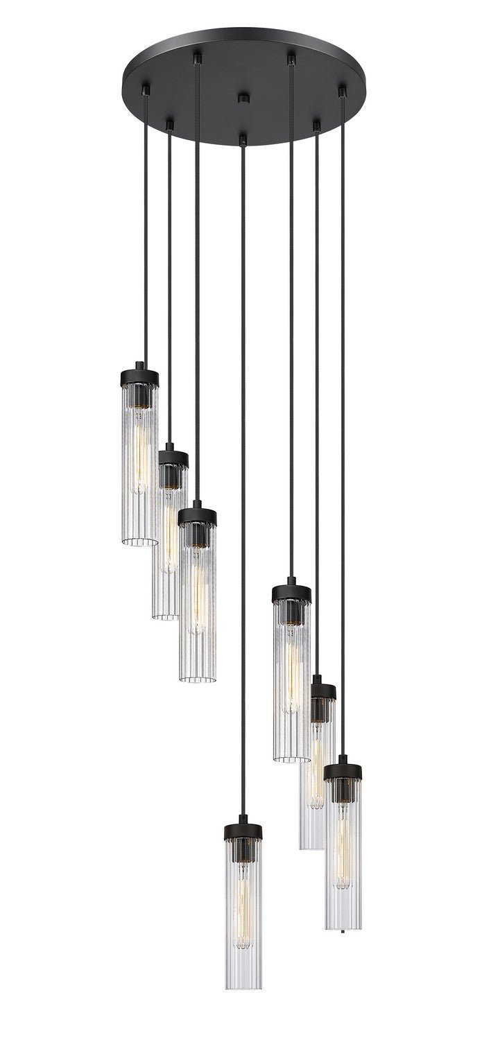 Beau Seven Light Chandelier in Matte Black - available from The Lighting Shoppe, trusted by Canadian homeowners