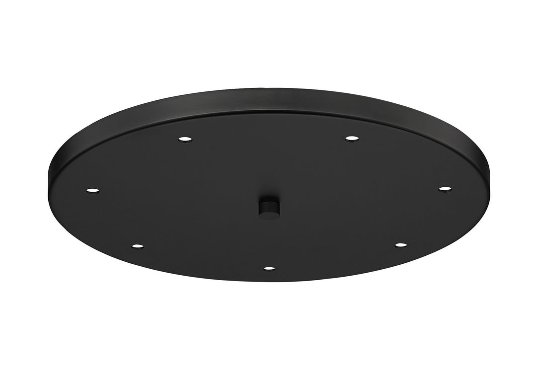 Multi Point Canopy Seven Light Ceiling Plate in Matte Black - available from The Lighting Shoppe, trusted by Canadian homeowners