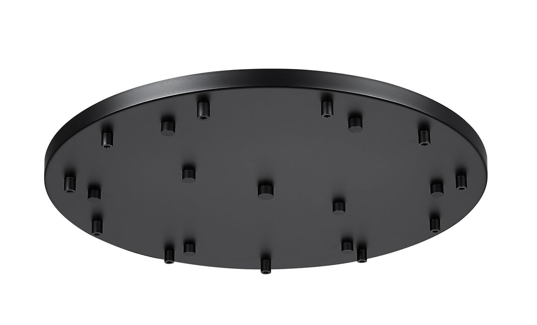 Multi Point Canopy 11 Light Ceiling Plate in Matte Black - available from The Lighting Shoppe, trusted by Canadian homeowners