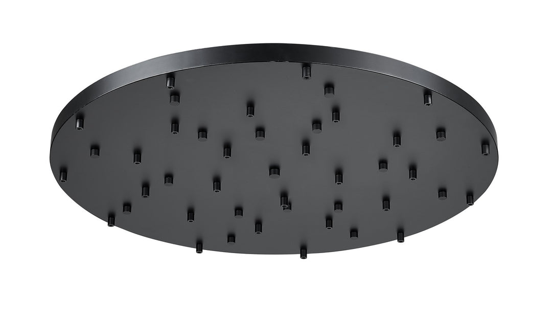 Multi Point Canopy 27 Light Ceiling Plate in Matte Black - available from The Lighting Shoppe, trusted by Canadian homeowners
