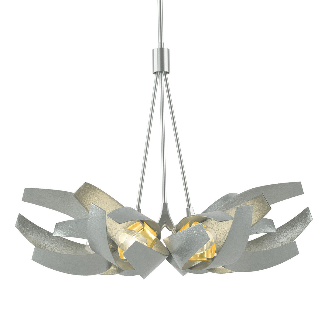Hubbardton Forge Canada - 136502-SKT-MULT-82-BR-YE0352 - Six Light Pendant - Corona - Vintage Platinum