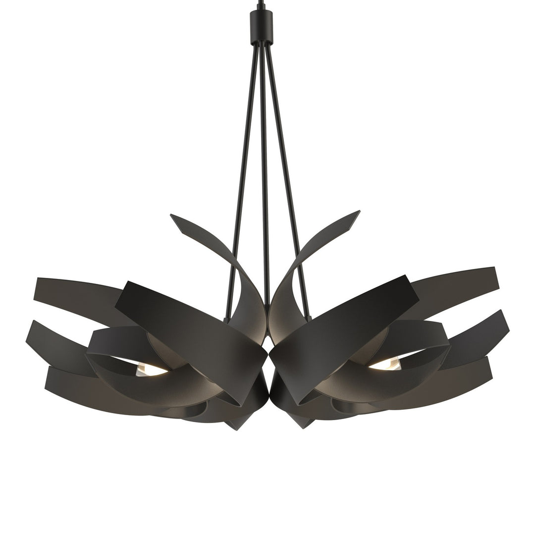 Hubbardton Forge Canada - 136505-SKT-MULT-10-YE0377 - Six Light Pendant - Corona - Black