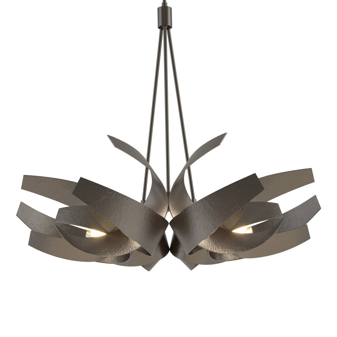 Hubbardton Forge Canada - 136505-SKT-MULT-14-YE0377 - Six Light Pendant - Corona - Oil Rubbed Bronze