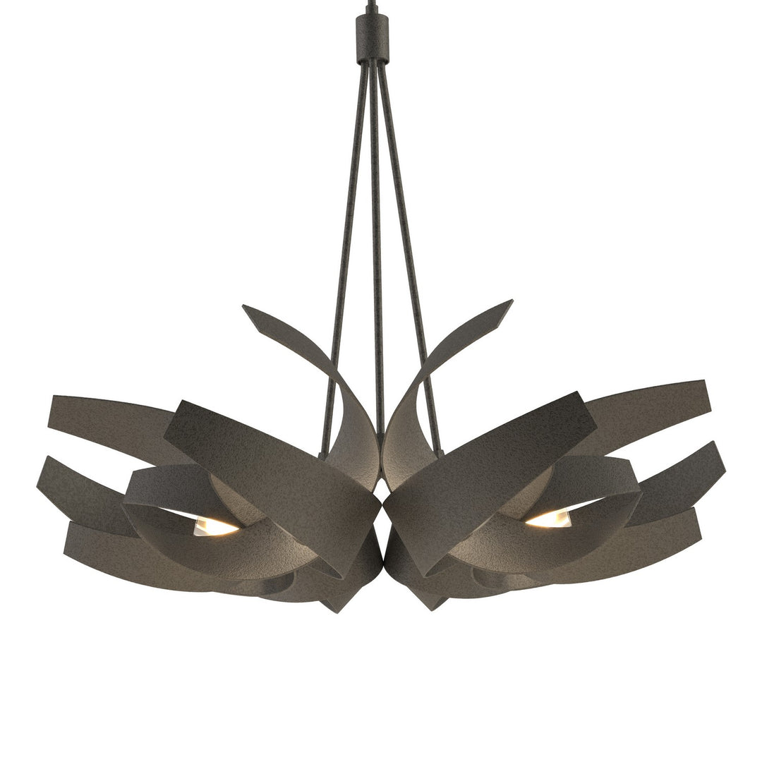 Hubbardton Forge Canada - 136505-SKT-MULT-20-YE0377 - Six Light Pendant - Corona - Natural Iron