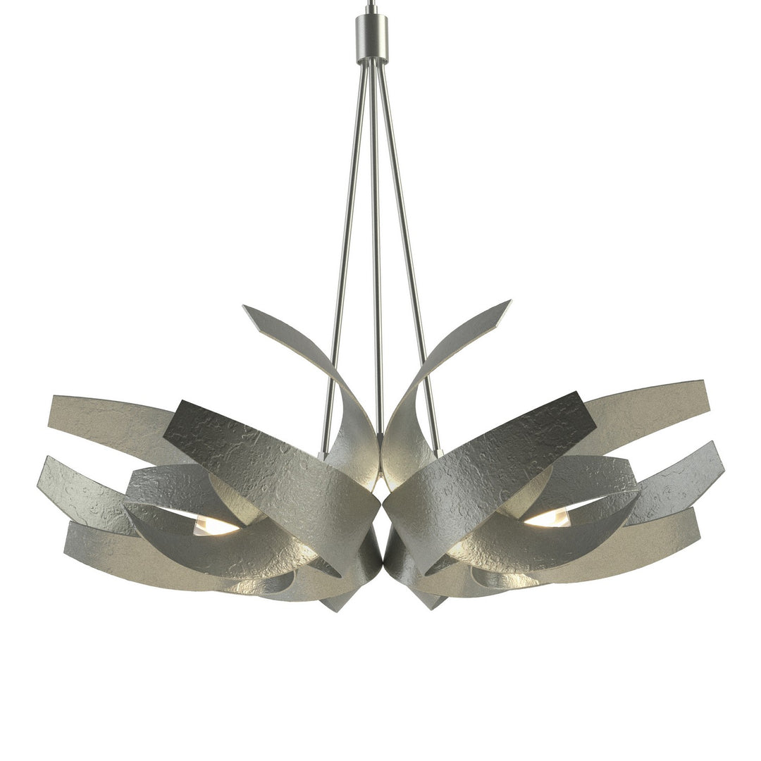 Hubbardton Forge Canada - 136505-SKT-MULT-82-YE0377 - Six Light Pendant - Corona - Vintage Platinum