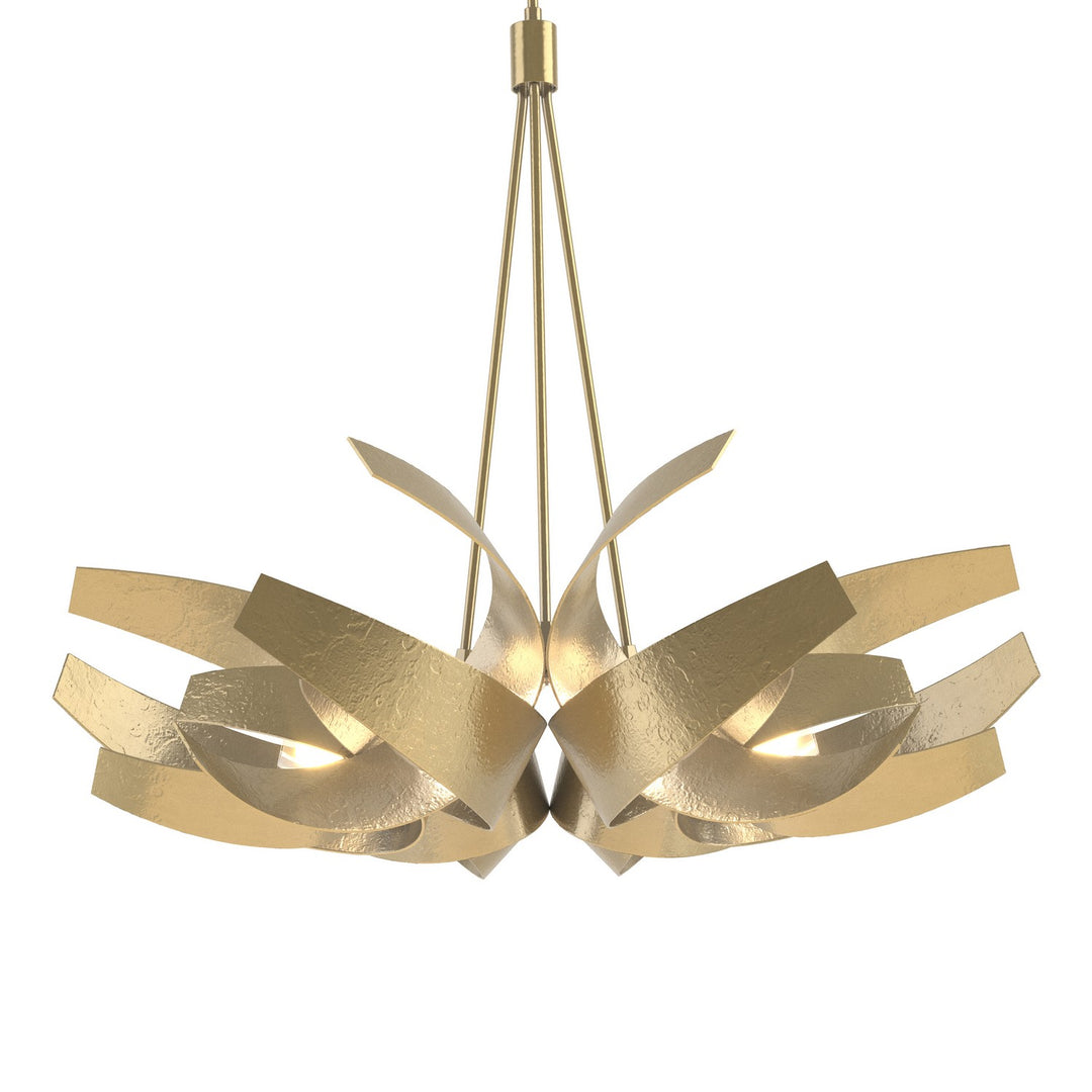 Hubbardton Forge Canada - 136505-SKT-MULT-86-YE0377 - Six Light Pendant - Corona - Modern Brass