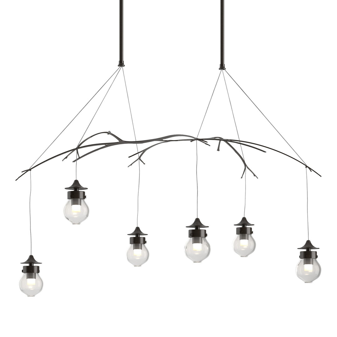 Hubbardton Forge Canada - 136560-SKT-STND-14-ZM0565 - Six Light Pendant - Kiwi - Oil Rubbed Bronze