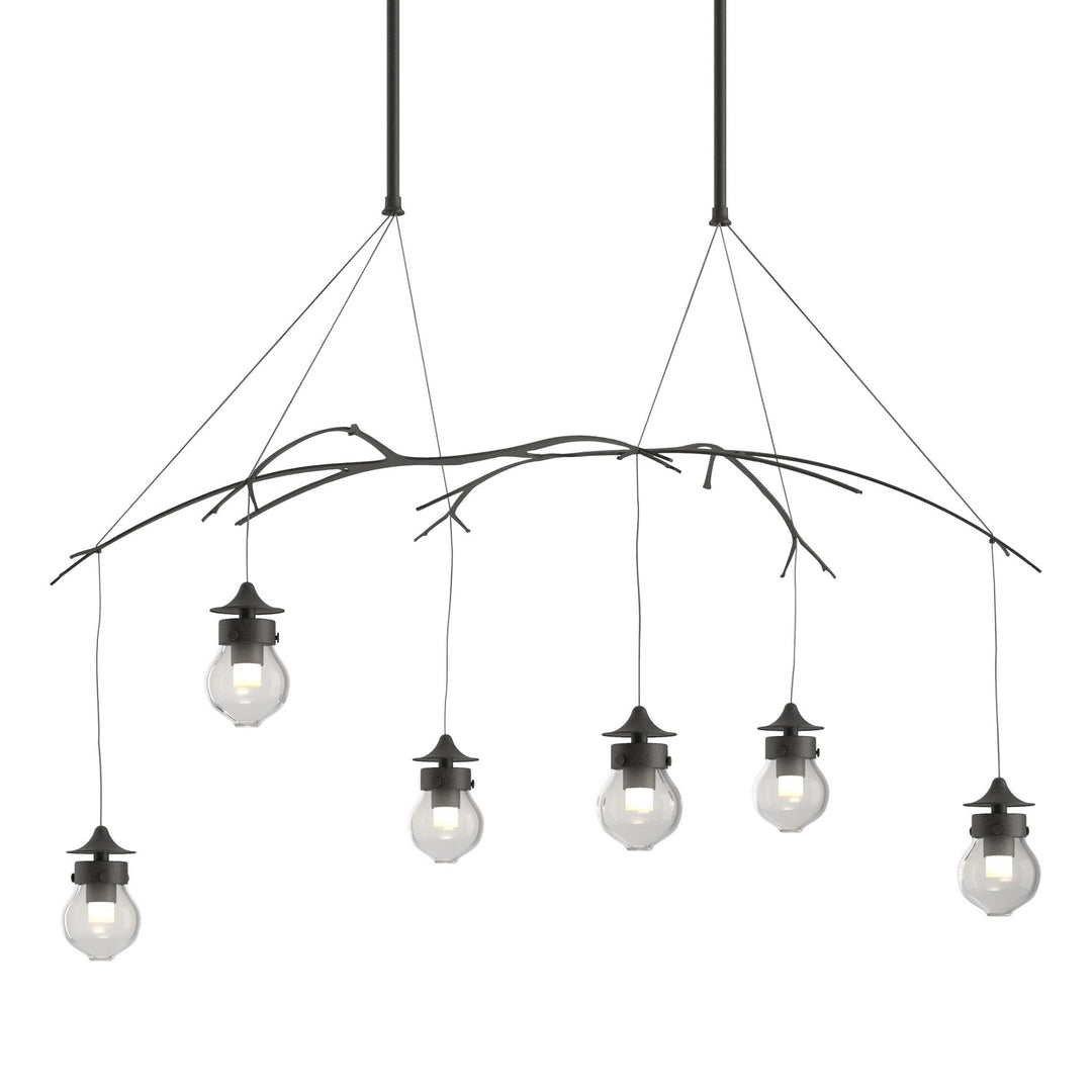 Hubbardton Forge Canada - 136560-SKT-STND-20-ZM0565 - Six Light Pendant - Kiwi - Natural Iron