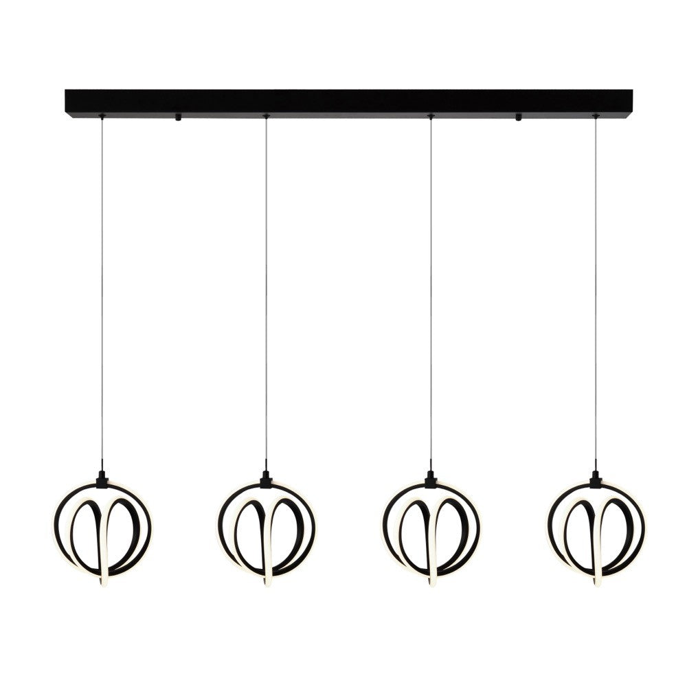 Artcraft Canada - AC6734BK - LED Chandelier - Rose - Black