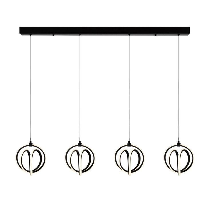 Artcraft Canada - AC6734BK - LED Chandelier - Rose - Black