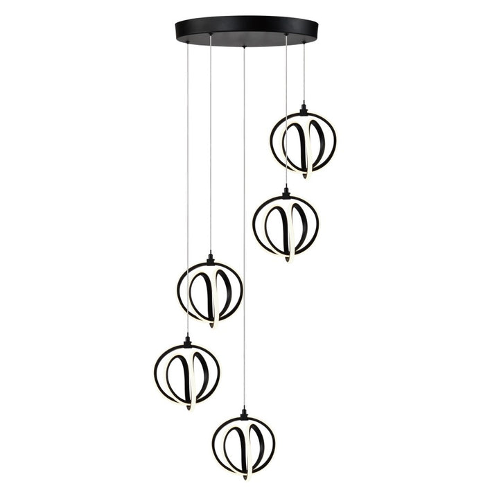 Artcraft Canada - AC6735BK - LED Chandelier - Rose - Black