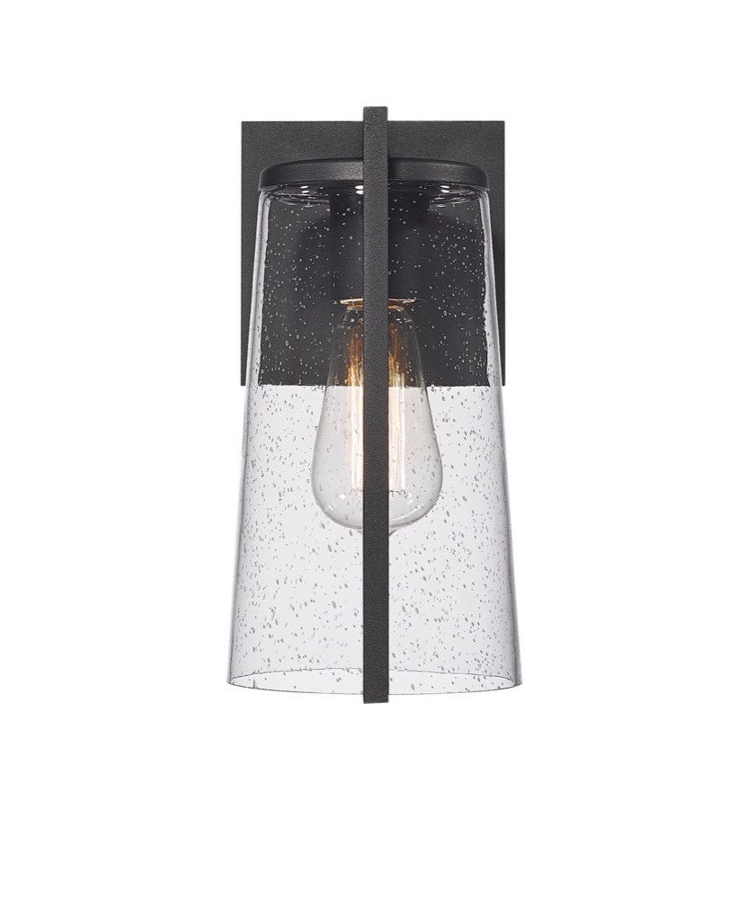 Portofino One Light Outdoor Wall Sconce in Black - available from The Lighting Shoppe, trusted by Canadian homeowners