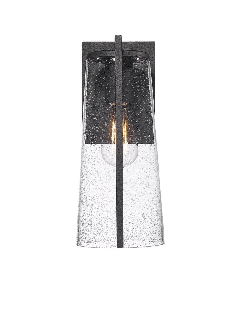 Portofino One Light Outdoor Wall Sconce in Black - available from The Lighting Shoppe, trusted by Canadian homeowners