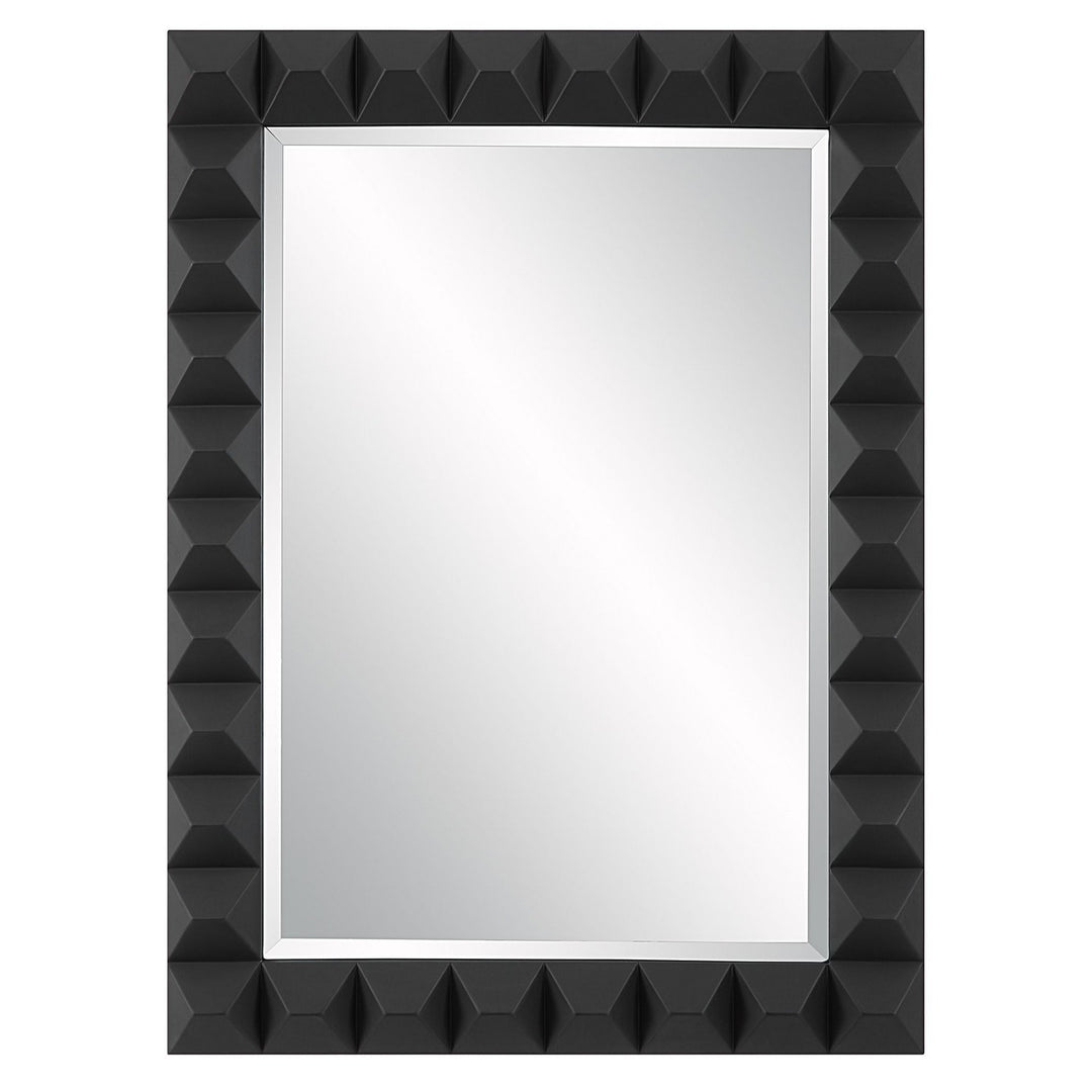 Studded Mirror in Matte Black - available from The Lighting Shoppe, trusted by Canadian homeowners