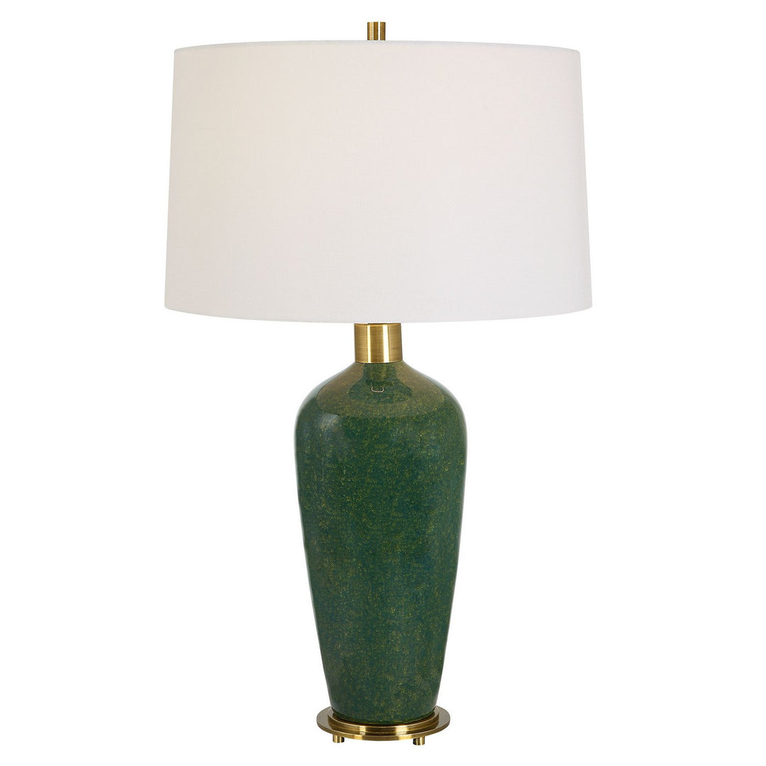 Verdell One Light Table Lamp in Antiqued Brass - available from The Lighting Shoppe, trusted by Canadian homeowners