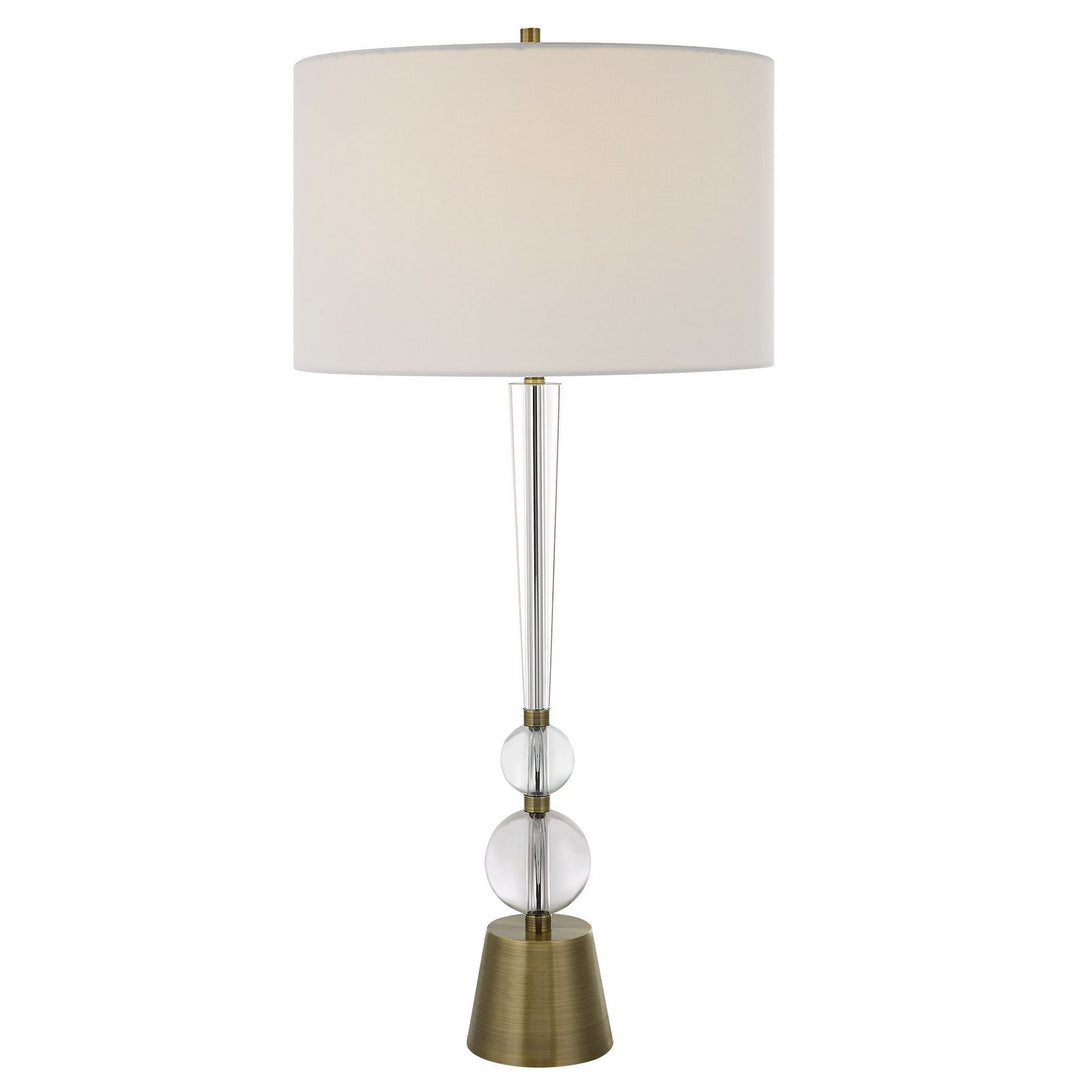 Annily One Light Table Lamp in Antiqued Brass - available from The Lighting Shoppe, trusted by Canadian homeowners