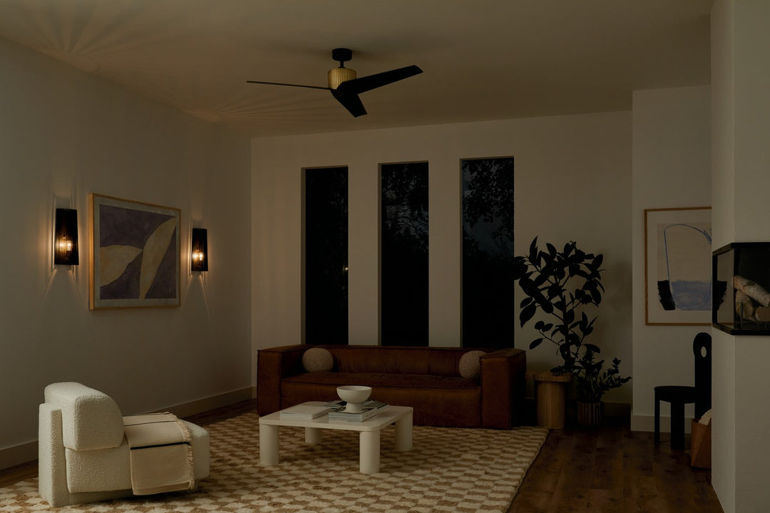 Kichler Canada - 330130NBR - 56"Ceiling Fan - Almere - Natural Brass