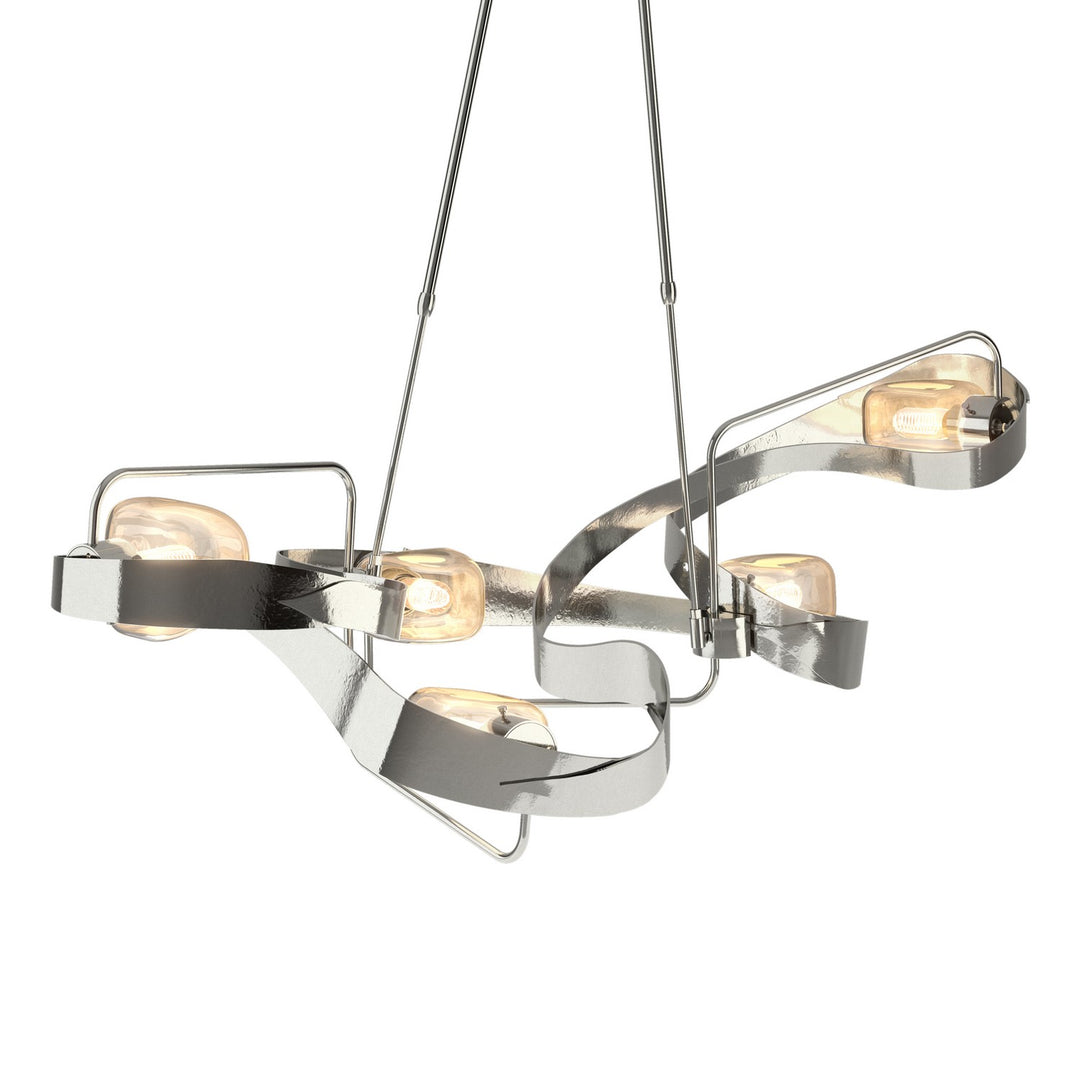 Hubbardton Forge Canada - 137820-SKT-STND-85-ZM0549 - Five Light Pendant - Graffiti - Sterling