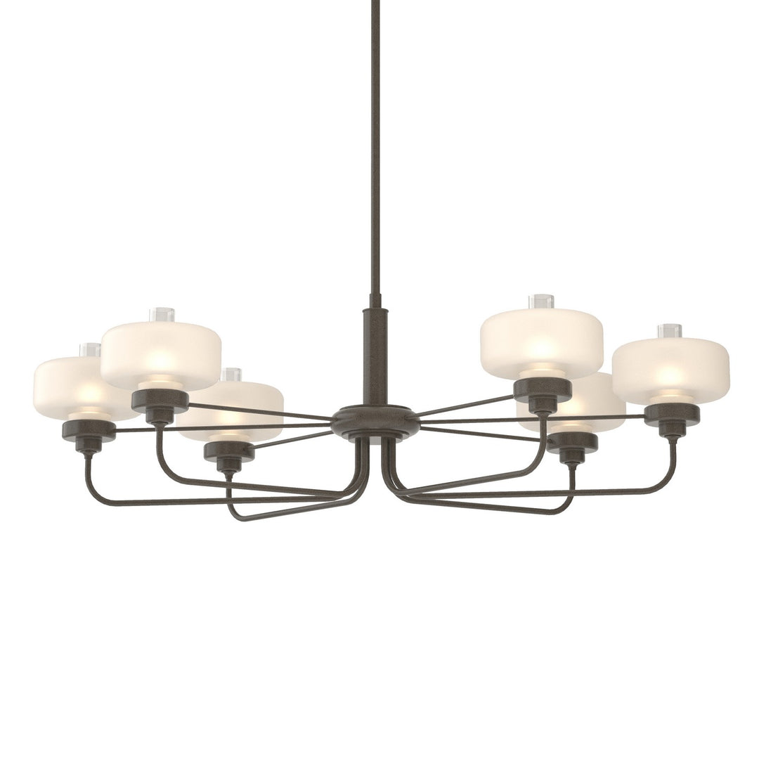 Hubbardton Forge Canada - 137840-SKT-MULT-07-WC0593 - Six Light Pendant - Nola - Dark Smoke
