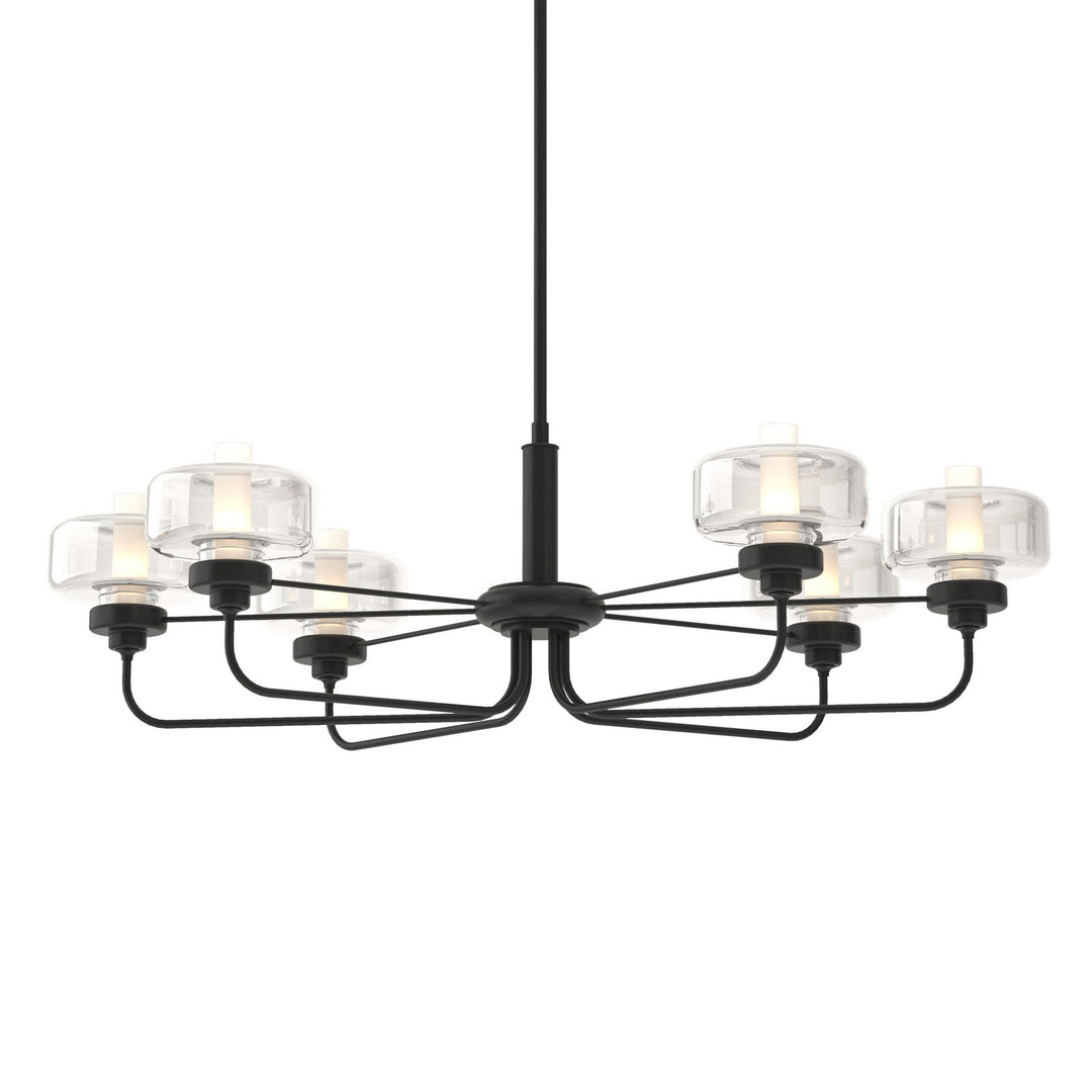 Hubbardton Forge Canada - 137840-SKT-MULT-10-YE0592 - Six Light Pendant - Nola - Black