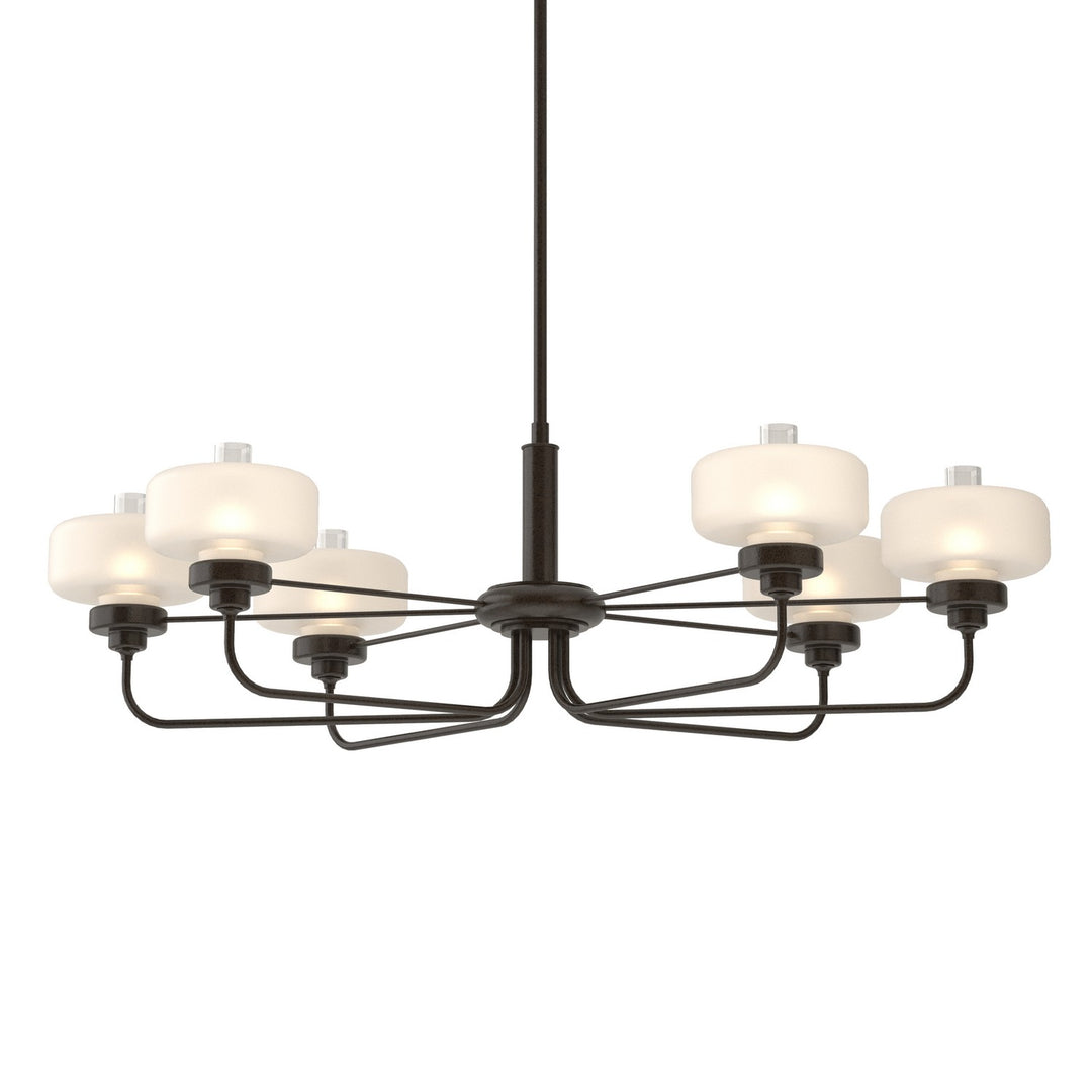Hubbardton Forge Canada - 137840-SKT-MULT-14-WC0593 - Six Light Pendant - Nola - Oil Rubbed Bronze