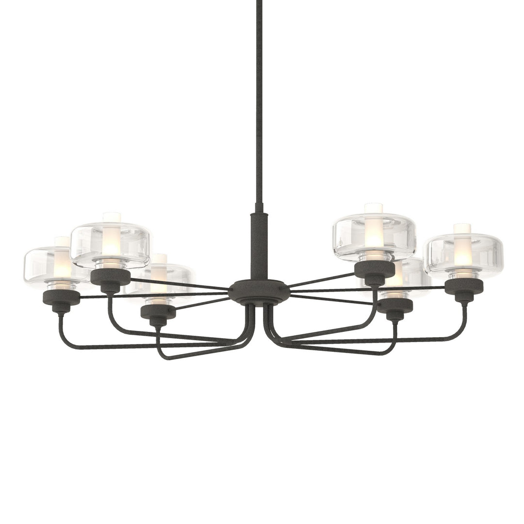Hubbardton Forge Canada - 137840-SKT-MULT-20-YE0592 - Six Light Pendant - Nola - Natural Iron