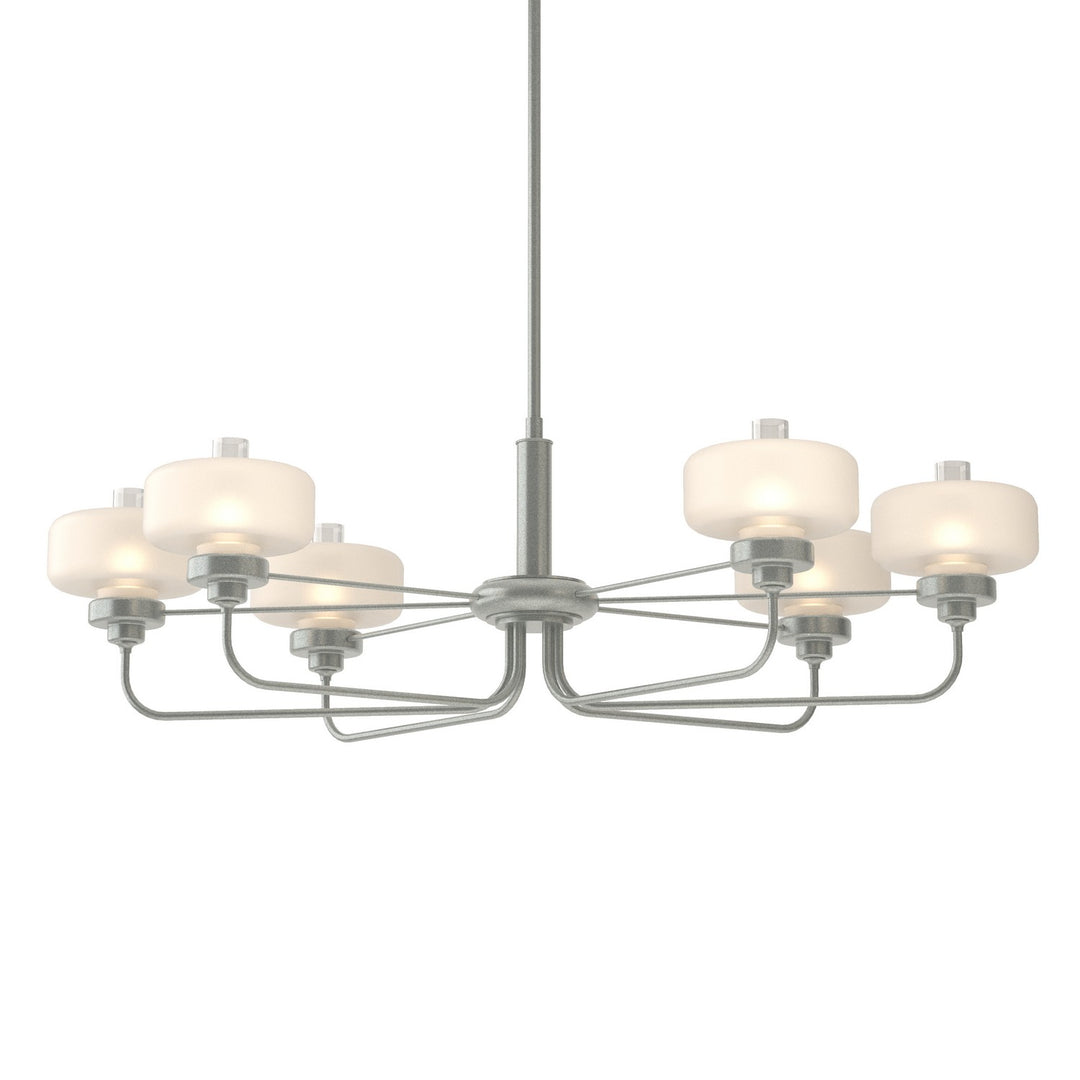 Hubbardton Forge Canada - 137840-SKT-MULT-82-WC0593 - Six Light Pendant - Nola - Vintage Platinum