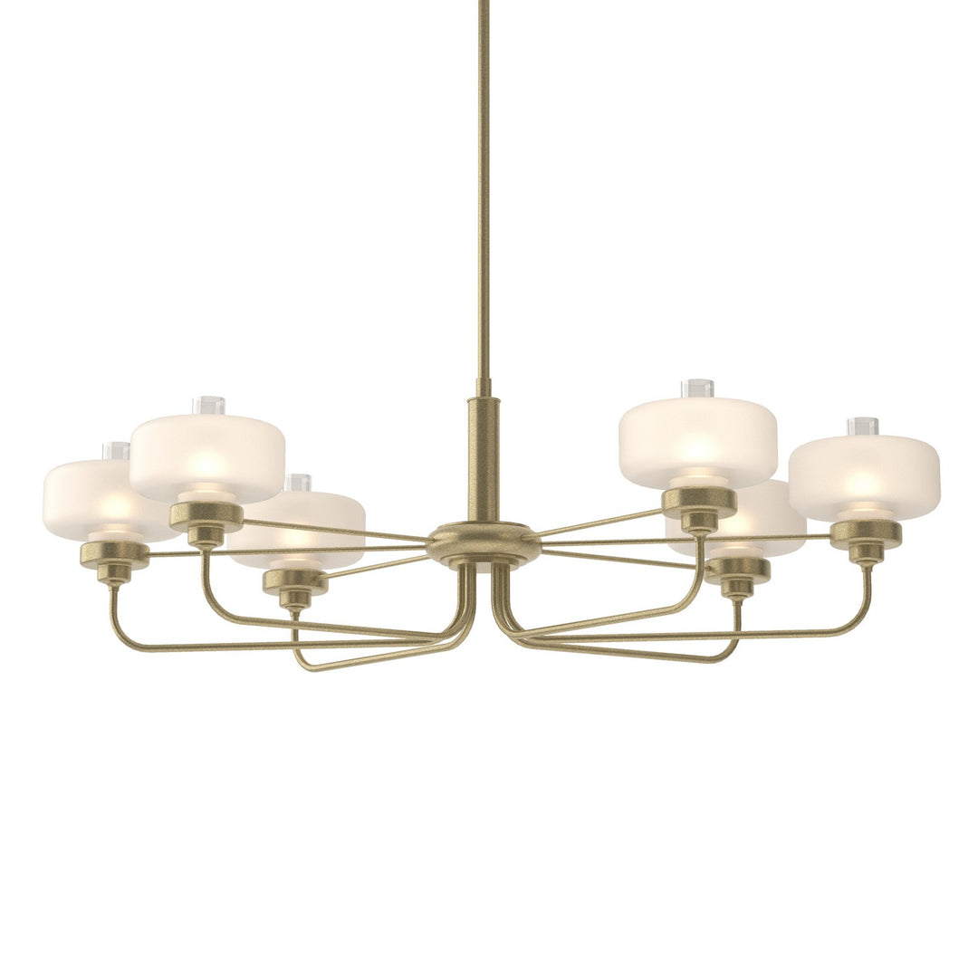 Hubbardton Forge Canada - 137840-SKT-MULT-84-WC0593 - Six Light Pendant - Nola - Soft Gold