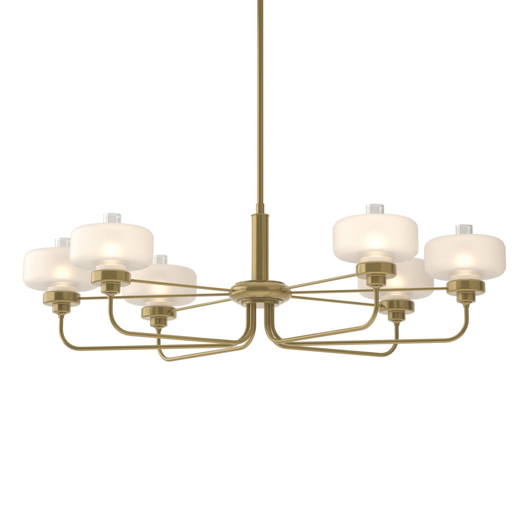 Hubbardton Forge Canada - 137840-SKT-MULT-86-WC0593 - Six Light Pendant - Nola - Modern Brass