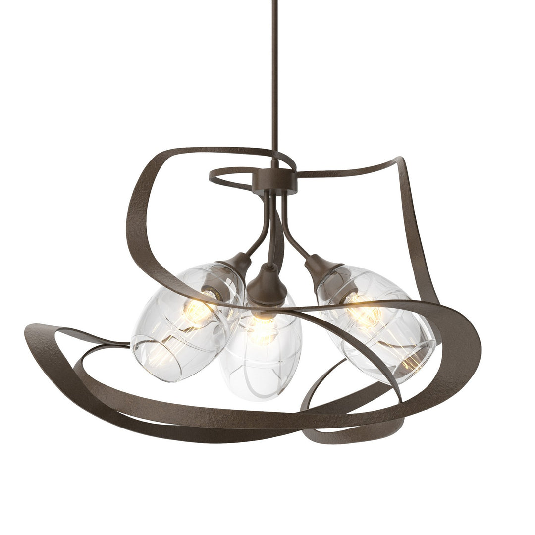 Hubbardton Forge Canada - 137855-SKT-MULT-05-ZM0621 - Three Light Pendant - Nest - Bronze