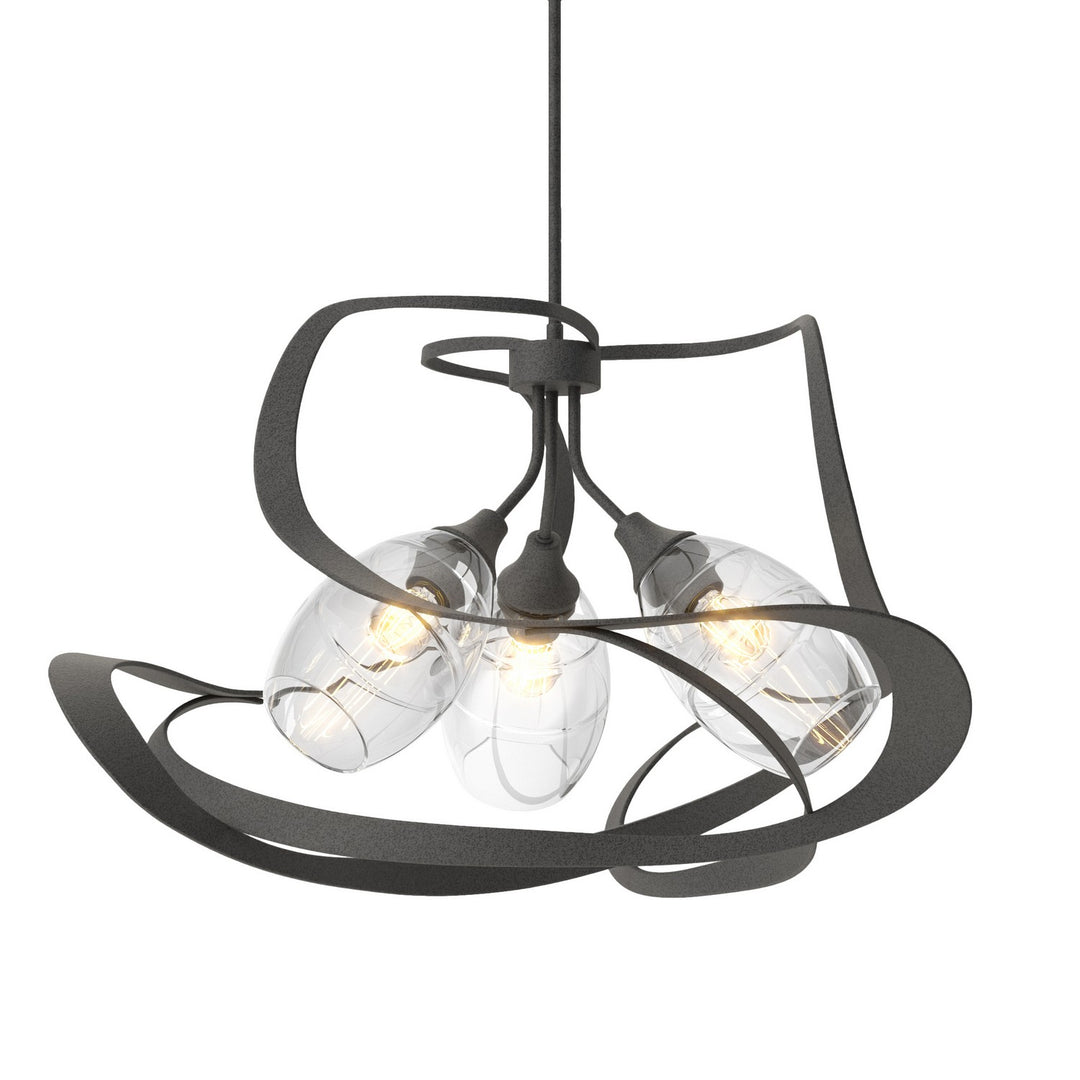 Hubbardton Forge Canada - 137855-SKT-MULT-20-ZM0621 - Three Light Pendant - Nest - Natural Iron