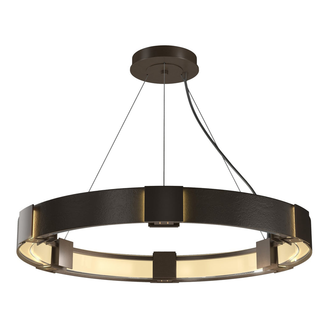 Hubbardton Forge Canada - 138585-SKT-STND-05-ZM0399 - Six Light Pendant - Aura - Bronze