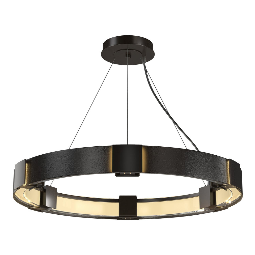 Hubbardton Forge Canada - 138585-SKT-STND-14-ZM0399 - Six Light Pendant - Aura - Oil Rubbed Bronze