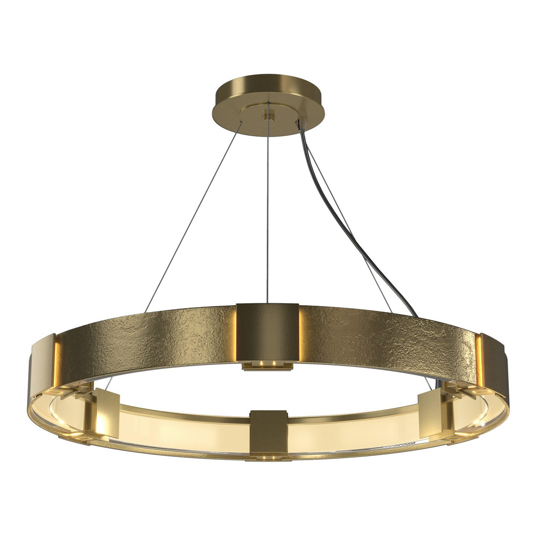 Hubbardton Forge Canada - 138585-SKT-STND-86-ZM0399 - Six Light Pendant - Aura - Modern Brass