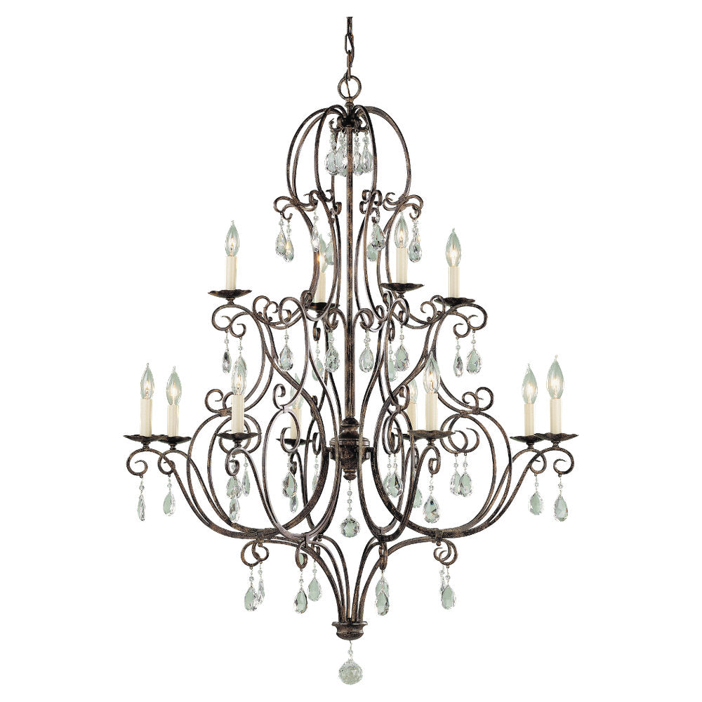 Generation Lighting Canada - F1938/8+4MBZ - 12 Light Chandelier - Chateau - Mocha Bronze