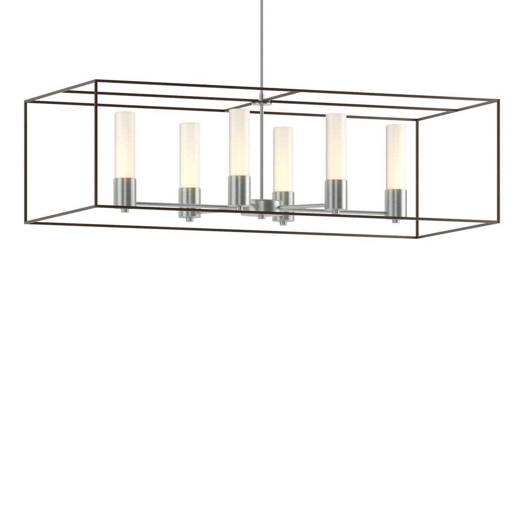 Hubbardton Forge Canada - 138940-SKT-MULT-82-05-GG0392 - Six Light Pendant - Portico - Vintage Platinum