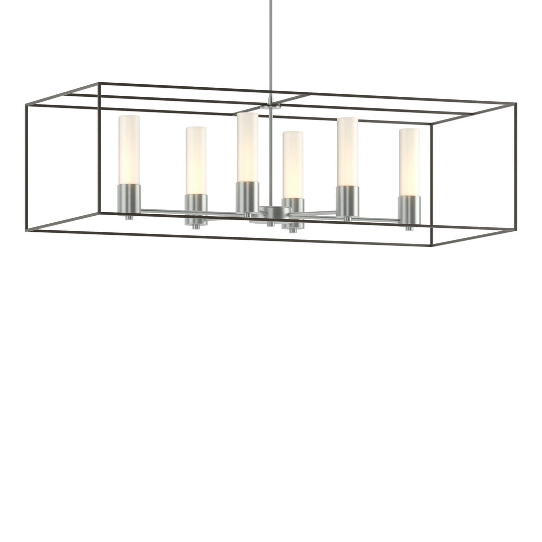 Hubbardton Forge Canada - 138940-SKT-MULT-82-07-GG0392 - Six Light Pendant - Portico - Vintage Platinum