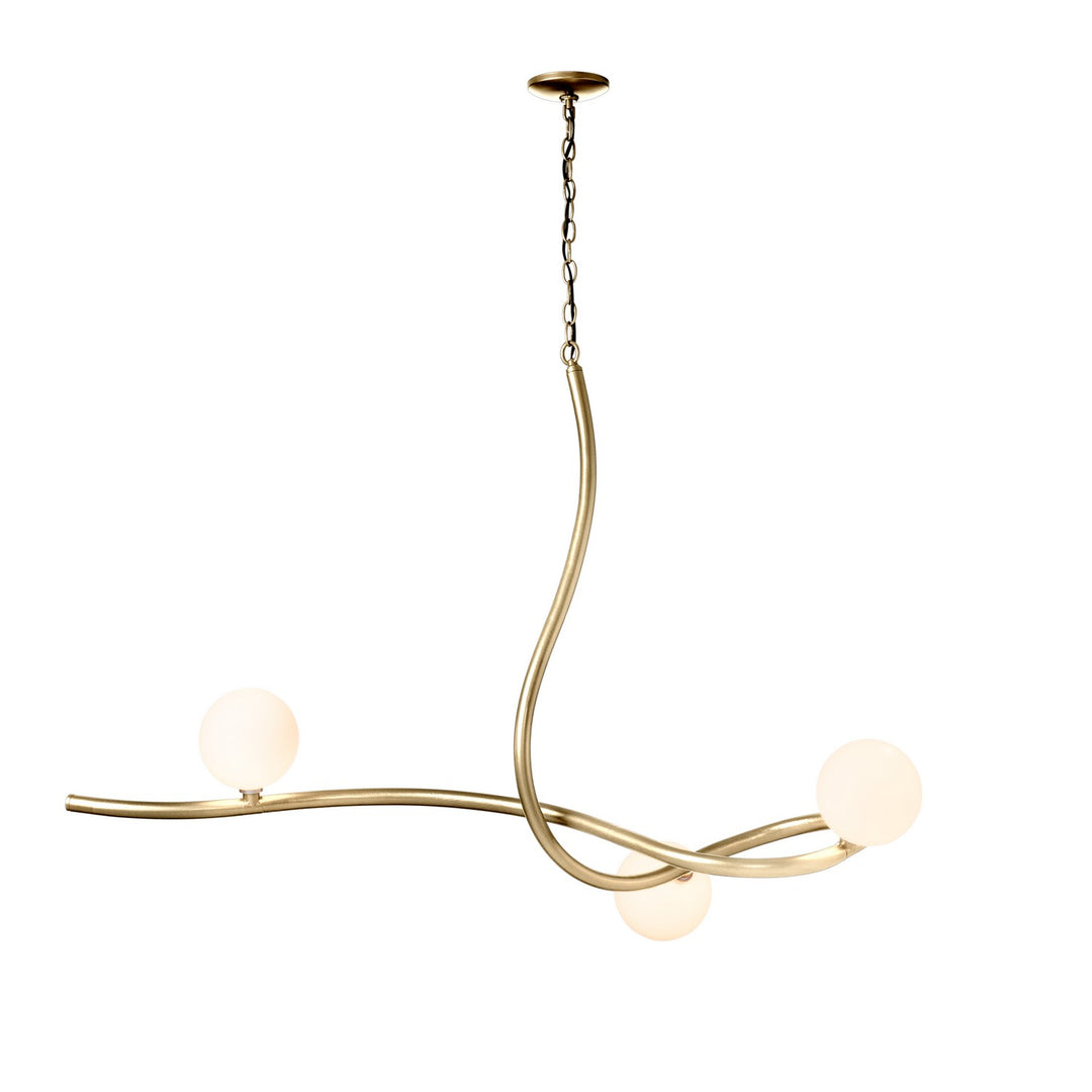 Hubbardton Forge Canada - 139201-SKT-86-GG0677 - Three Light Pendant - Slide - Modern Brass