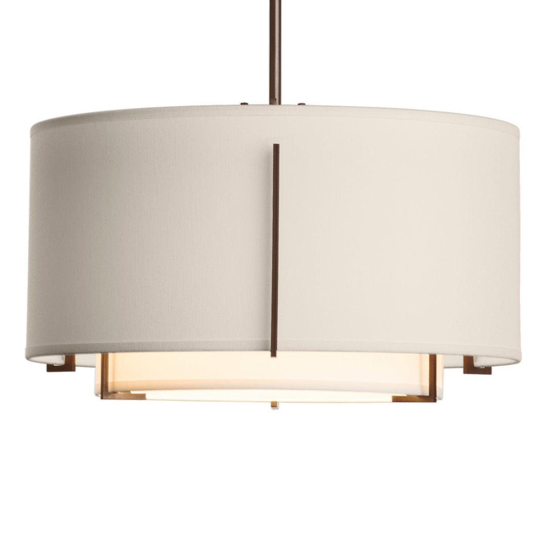 Hubbardton Forge Canada - 139602-SKT-MULT-05-SF1099-SE1590 - One Light Pendant - Exos - Bronze