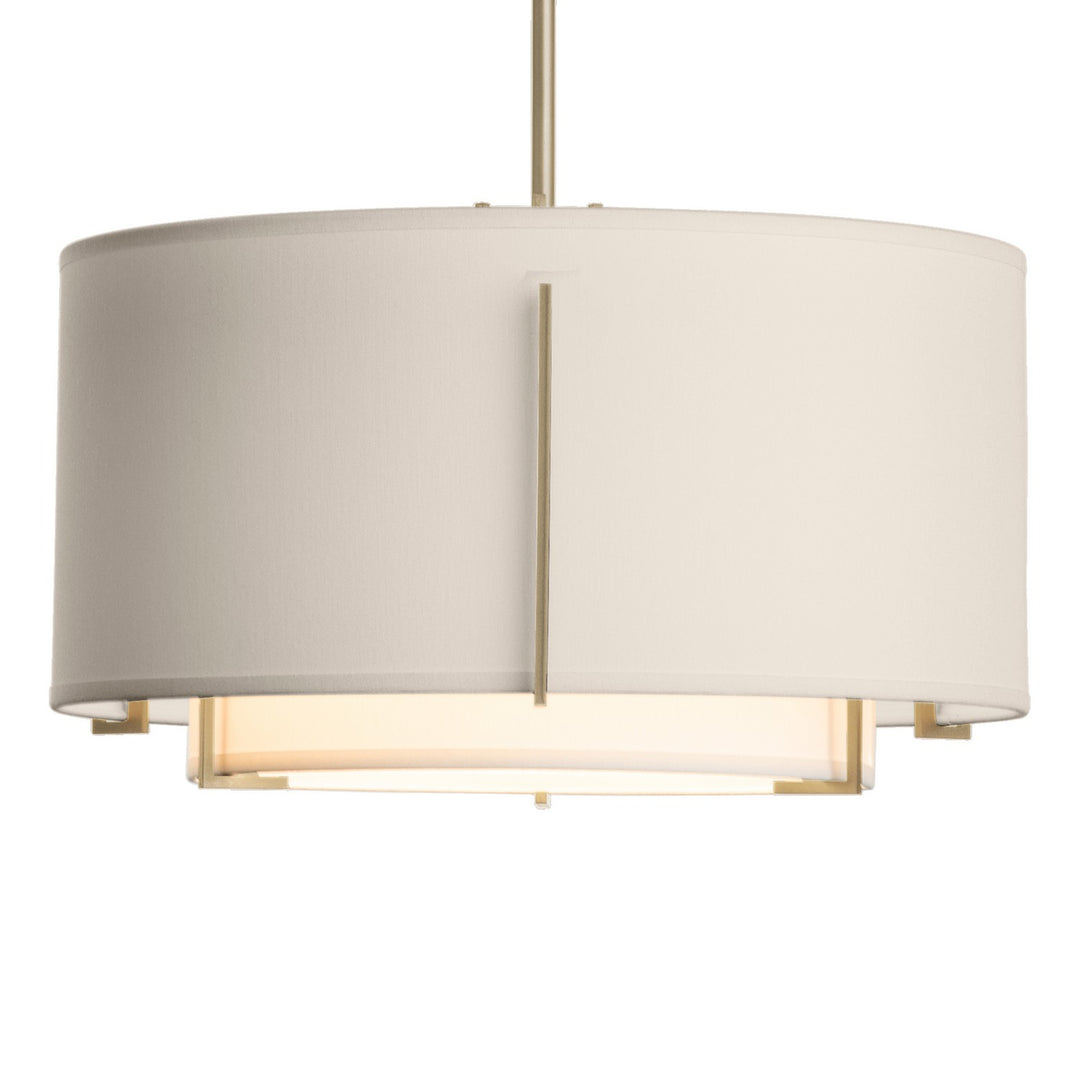 Hubbardton Forge Canada - 139602-SKT-MULT-84-SF1099-SE1590 - One Light Pendant - Exos - Soft Gold