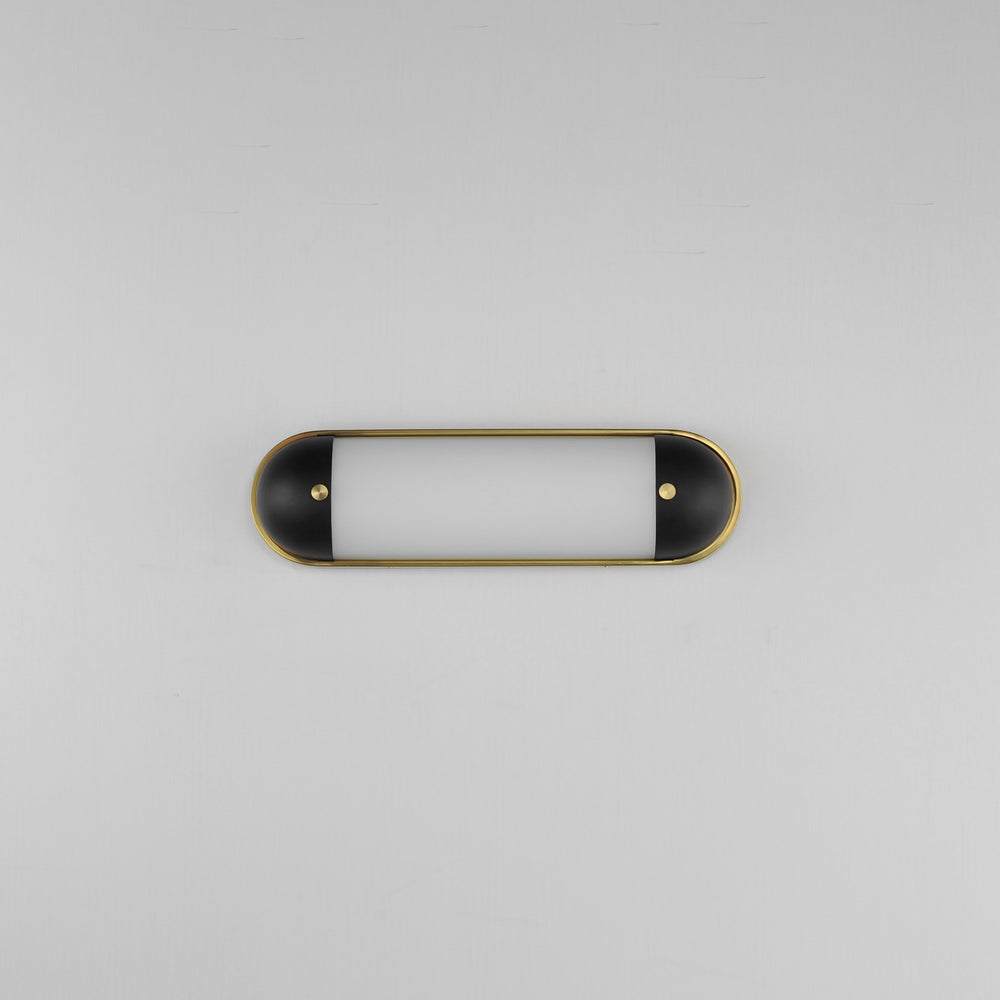 Maxim - 39561SWBKNAB - LED Bath Vanity - Capsule - Black / Natural Aged Brass