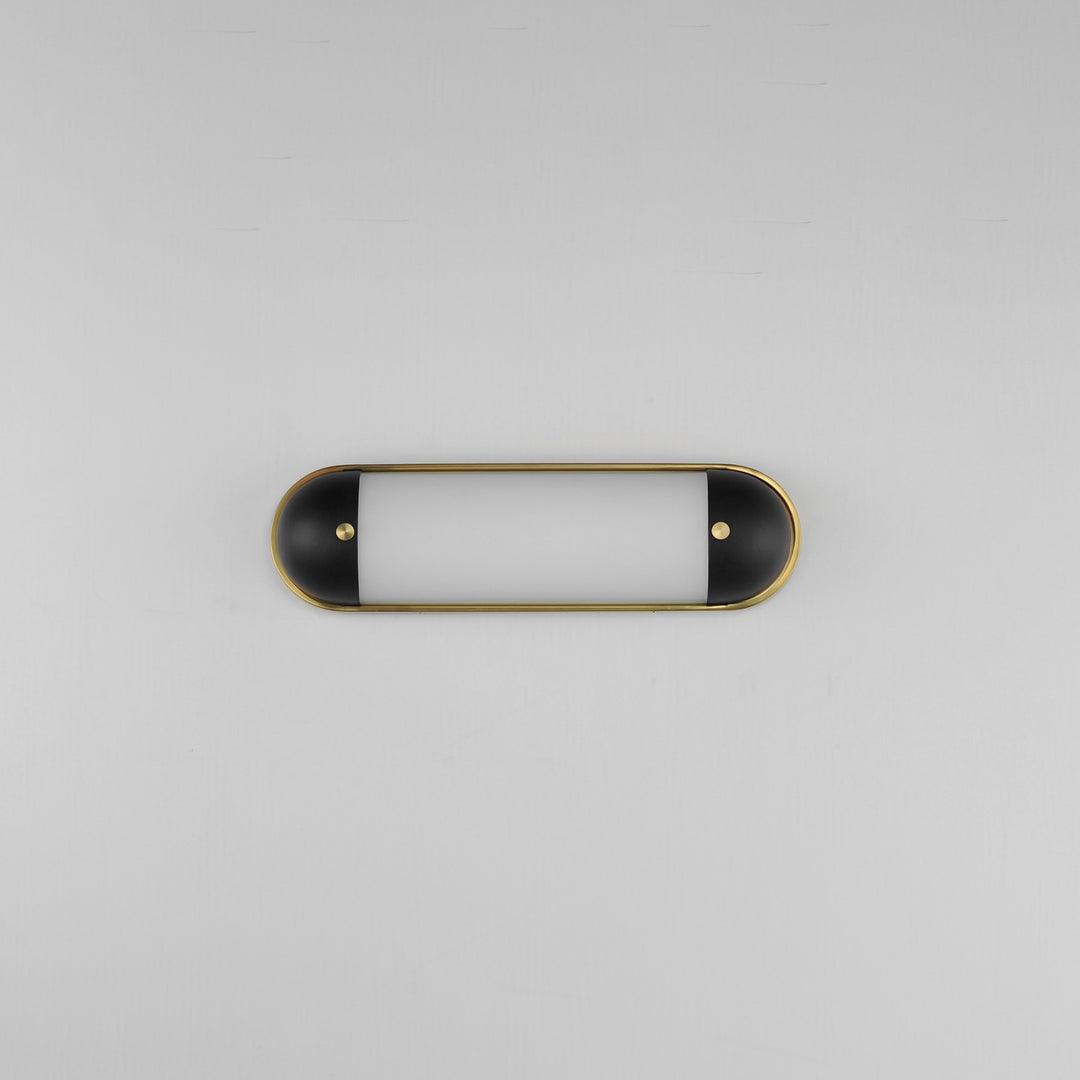 Maxim - 39561SWBKNAB - LED Bath Vanity - Capsule - Black / Natural Aged Brass