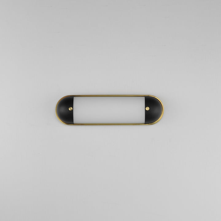 Maxim - 39561SWBKNAB - LED Bath Vanity - Capsule - Black / Natural Aged Brass