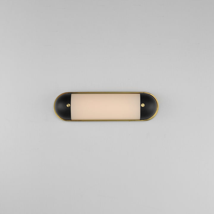 Maxim - 39561SWBKNAB - LED Bath Vanity - Capsule - Black / Natural Aged Brass