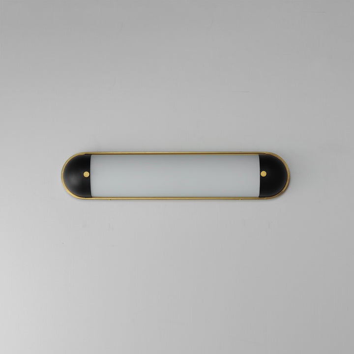 Maxim - 39562SWBKNAB - LED Bath Vanity - Capsule - Black / Natural Aged Brass