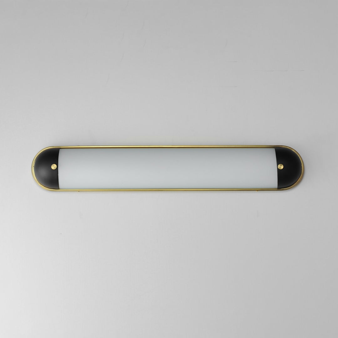 Maxim - 39563SWBKNAB - LED Bath Vanity - Capsule - Black / Natural Aged Brass